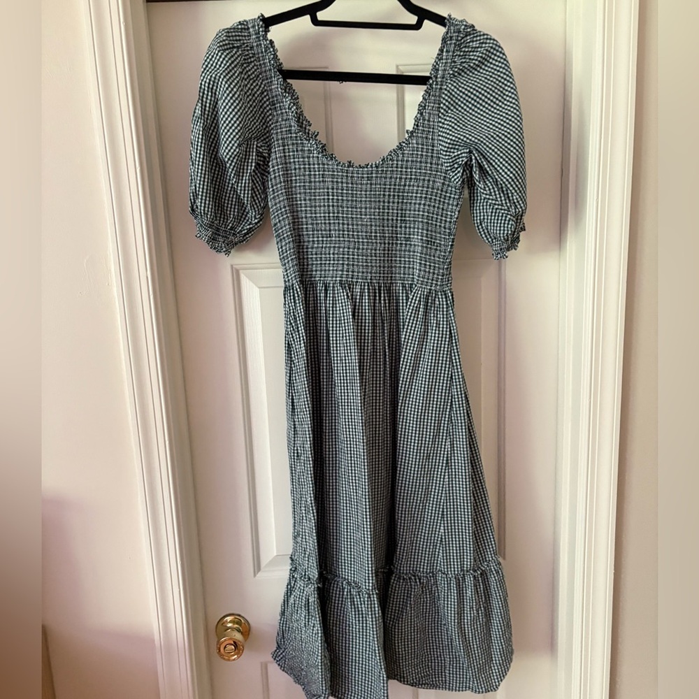 Hill House Louisa Green Emerald Gingham Dress